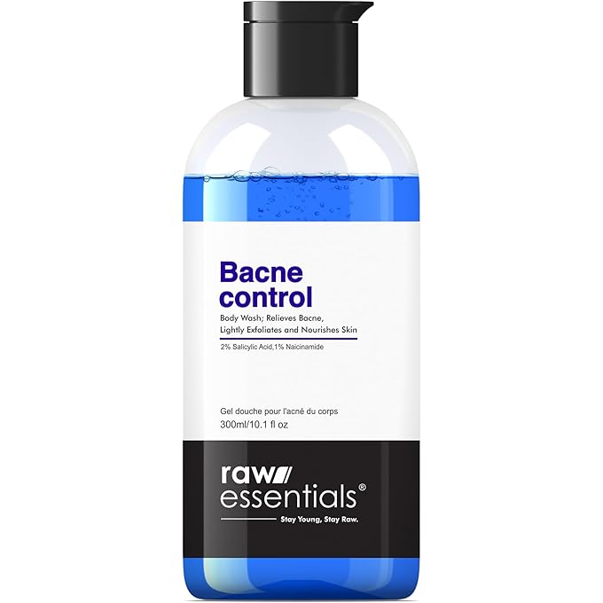 Bacne Control Body Wash, 2% Salicylic Acid, 1% Niacinamide 300ml (Pack of 1), Relieves Body Acne, Exfoliates and Nourishes Skin, SLS & Paraben Free, For Men & Women